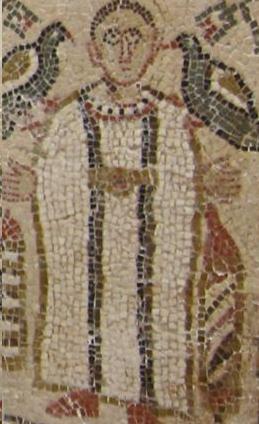Епископ. Римская мозаика 4-5 века. Тунис. Фото Лимарева В.Н. 